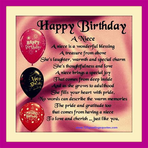 Birthday Card For Niece Quotes. QuotesGram