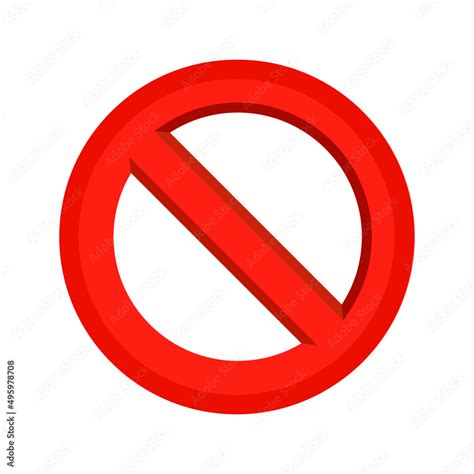 Prohibited emoji vector symbol Banned no entry Stock Vector | Adobe Stock