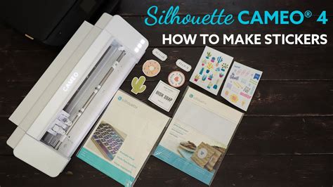 Silhouette Cameo 4 - How to make Stickers - YouTube