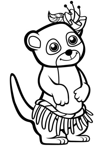 Funny Meerkat coloring page | Free Printable Coloring Pages