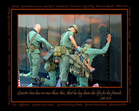 Veterans at Vietnam Wall Photograph by Carolyn Marshall - Pixels