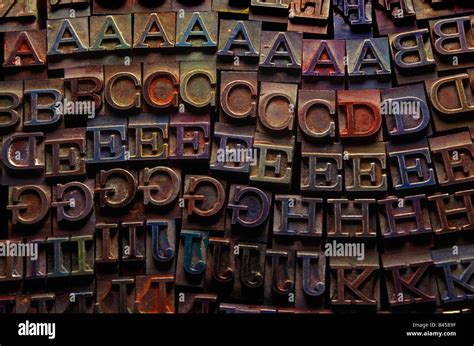 printers type letters, ABC's Stock Photo - Alamy