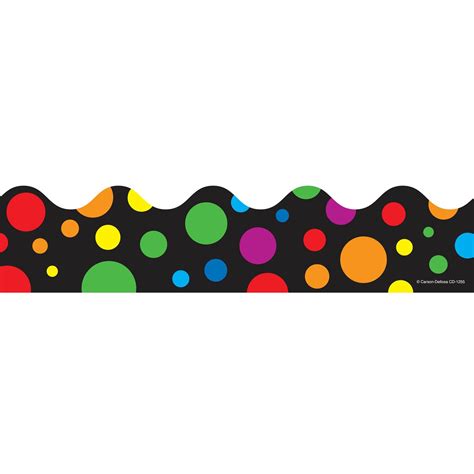 Border Rainbow Dots 36 Straight | Classroom borders, Bulletin board borders, Carson dellosa