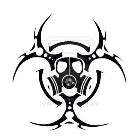 radiation symbol Tattoos | Biohazard Symbol Tattoos Page 2 | Skulls drawing, Gas mask art ...