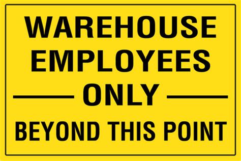 Warehouse Employees Only Beyond This Point - Floor Sign | Creative Safety Supply