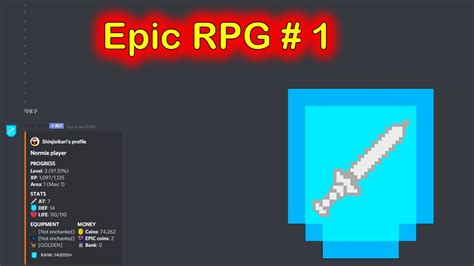 Tutorial #1 Epic RPG || Comandos iniciales || Codes || Me detienen - YouTube