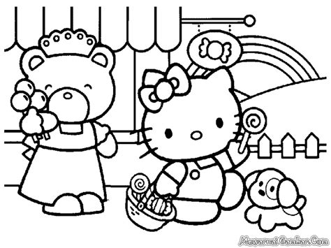 Contoh Gambar Mewarnai Hello Kitty – pulp