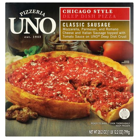 Uno 9” Chicago Style Deep Dish Classic Sausage Pizza | Pizzeria Uno Foods