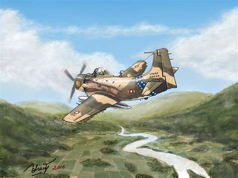 Stories and Art: VNAF A-1H Skyraider