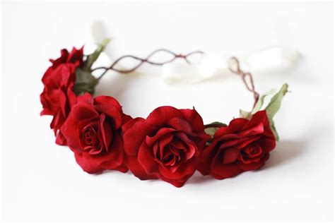 red rose crown // valentines romantic wedding by kisforkani