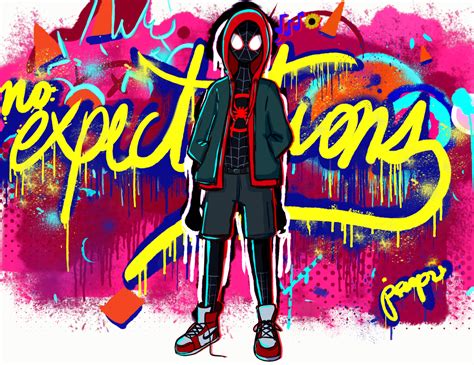 47+ Spider Man Into The Spider Verse Expectations Graffiti Wallpaper