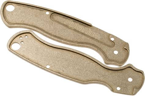 Flytanium Spyderco Paramilitary 2 scales, laiton | Achetez à prix avantageux chez knivesandtools.fr