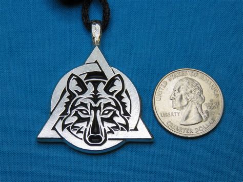 Medium Tribal Wolf Therian Necklace - Etsy | Pewter pendant, Necklace etsy, Tribal wolf