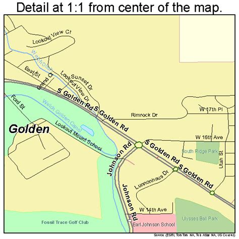 Golden Colorado Street Map 0830835