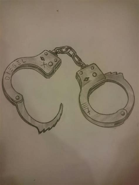 Drawing#Handcuffs #tattoo sketch. | Prison drawings, Handcuffs drawing ...