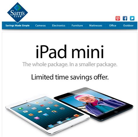 Sam's Club iPad mini sale: 16GB white and black starts at $299