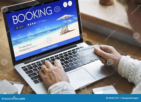 Booking Ticket Online Reservation Travel Flight Concept Stock Image - Image of travel ...