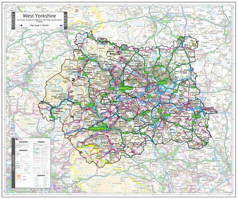 West Yorkshire County Map (2021) – Map Logic