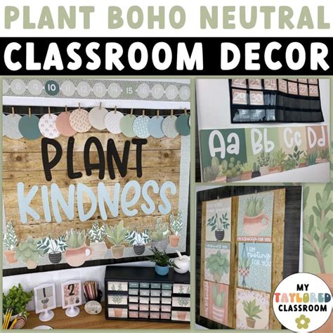 Plant Boho Neutral Classroom Decor Bundle Plant Classroom - Etsy