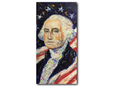 George Washington painting American president art Original oil | Etsy