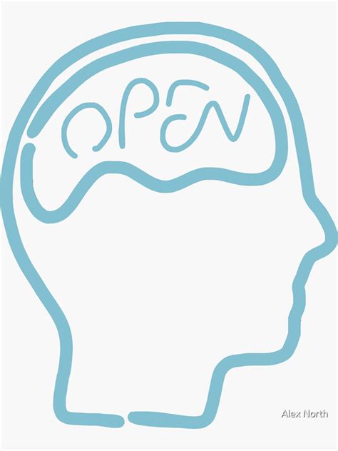 "Open Minded" Sticker for Sale by alexnorth | Redbubble