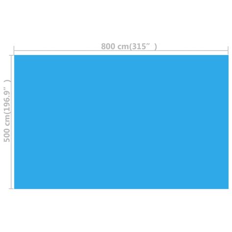 Rectangular Pool Cover 800×500 cm PE Blue – Itz Coming Home