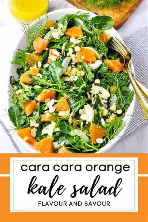 Kale and Cara Cara Orange Salad - Flavour and Savour