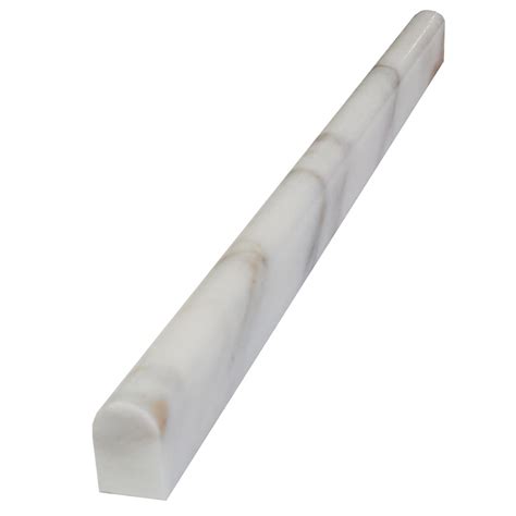 Calacatta Gold Marble 1/2 x 12 Polished Pencil Liner Trim Molding - Marble from Italy