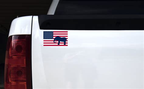 5in x 3in Republican Elephant American Flag Sticker - StickerTalk®