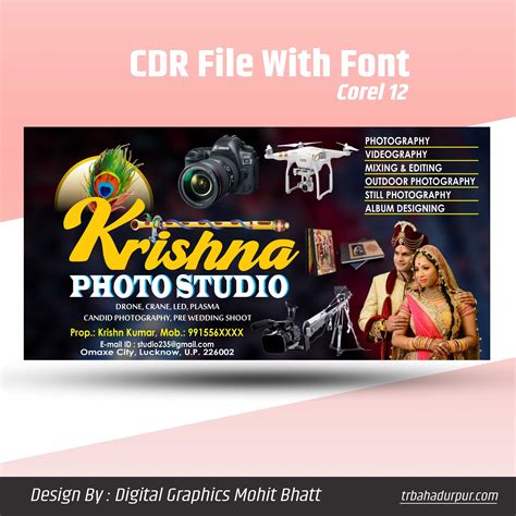 Photo Studio Flex Banner CDR | Photo Studio Banner Design - | Shop banner design, Banner design ...