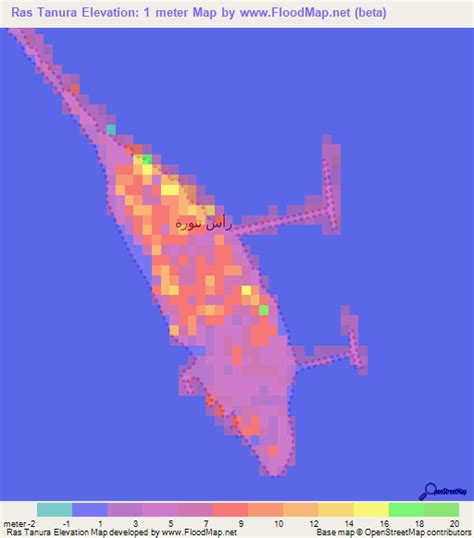 Elevation of Ras Tanura,Saudi Arabia Elevation Map, Topography, Contour