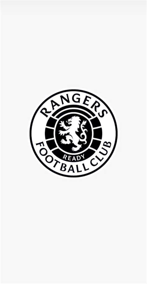 Rangers Fc Badge Black And White - Draw-vip