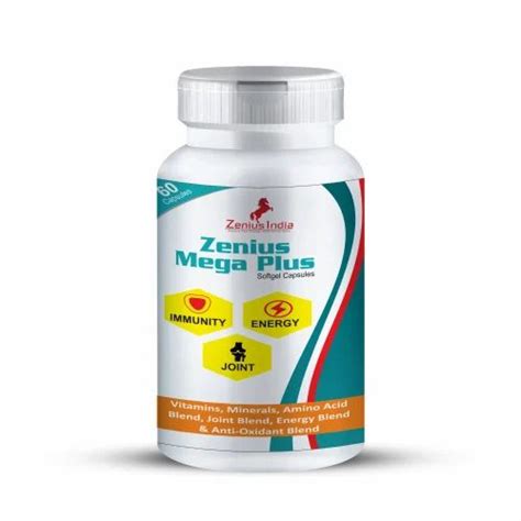 Zenius Mega Plus Capsule for Energy Immunity Booster Capsule Joint Pain Relief Medicin 60 ...