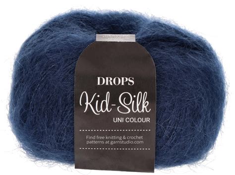 Drops Kid-Silk Uni Colour 28 Navy Blue | Yarnplaza.com