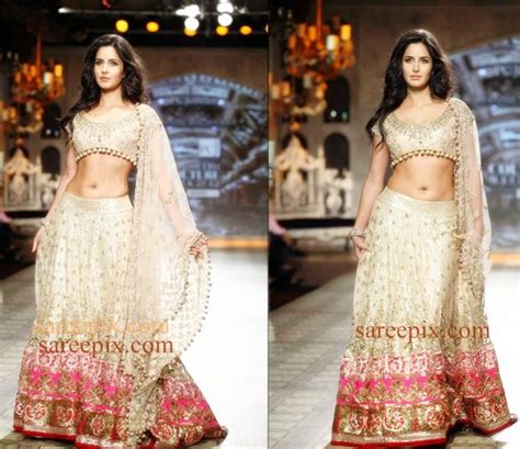 Katrina Kaif in bridal lehenga at Delhi Couture Week 2012