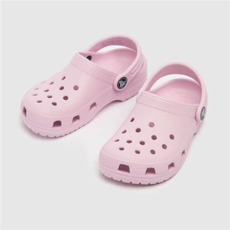 Kids Girls Junior Pale Pink Crocs Classic Clog Sandals | schuh