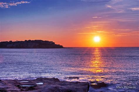 "Sunrise over Bondi Beach" by Mark Richards | Redbubble