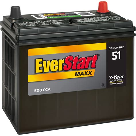 Buy EverStart Maxx Lead Acid Automotive Battery, Group Size 51 (12 Volt ...