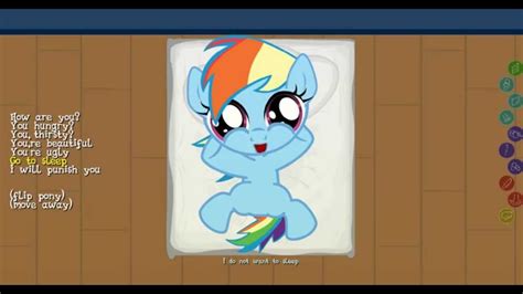 Rainbow Dash ( thats me) getting cared. | Rainbow dash, Pony games, Mlp ...