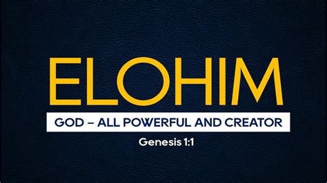 ELOHIM | GOD THE ALL-POWERFUL CREATOR | Names of God | October 10, 2022 | Fasting and Prayer ...