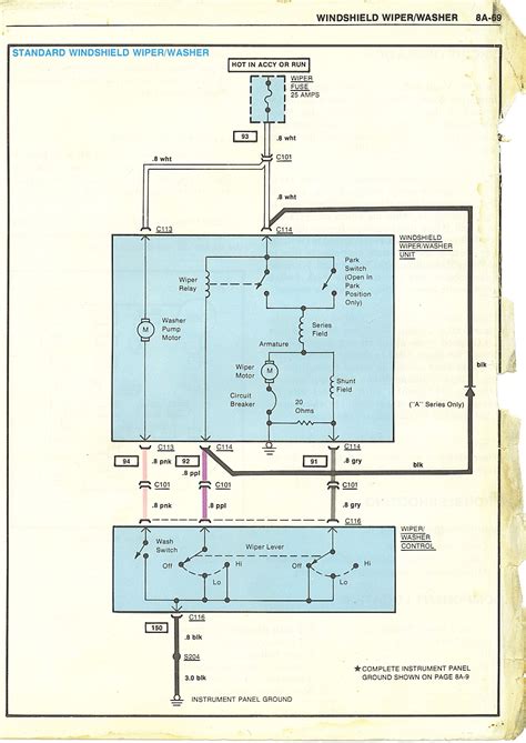 1970 Chevy Truck Wiper Motor Wiring Diagram - Home Wiring Diagram