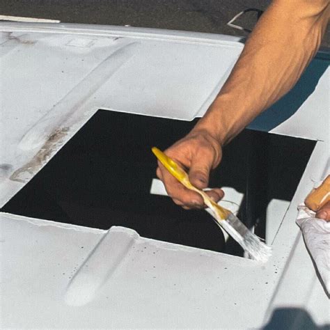 Quick tip and hack: paint your roof edges before installing a vent fan! This will keep moisture ...