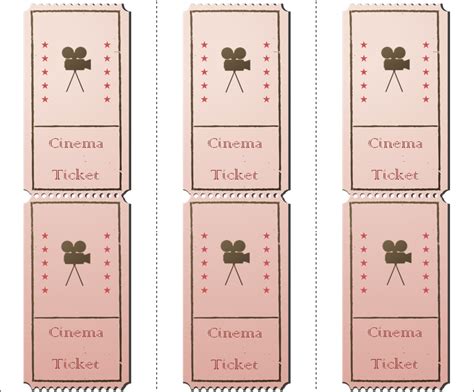 Movie Admission Ticket Template - 54+ Koleksi Gambar