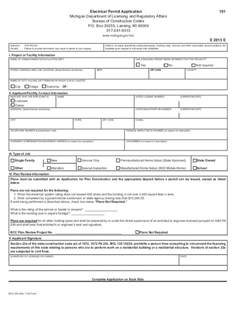 Michigan Electrical Permit 2018-2024 Form - Fill Out and Sign Printable ...