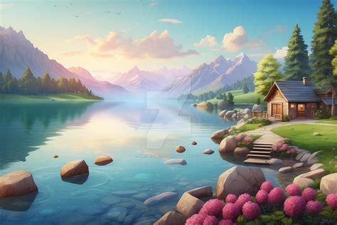 wallpaper lake scenery nature by xRebelYellx on DeviantArt