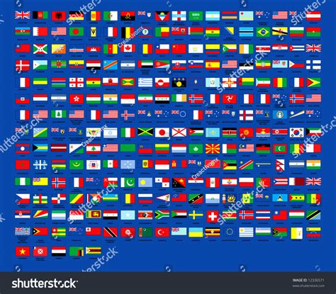 257 World Country Flags Alphabetically Order Stock Illustration 12336571 - Shutterstock