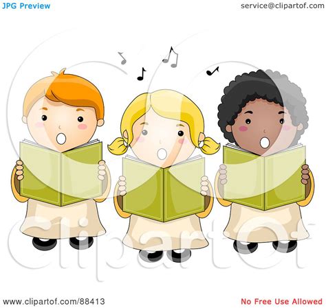 Royalty-Free (RF) Clipart Illustration of a Choir Of Cute Children ...