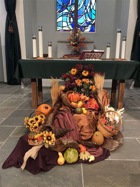 Fall Harvest 2017 | Fall church decorations, Church altar decorations ...