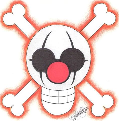 Buggy Pirate-Emblem. | Whitebeard pirates, Jolly roger, Jolly roger flag