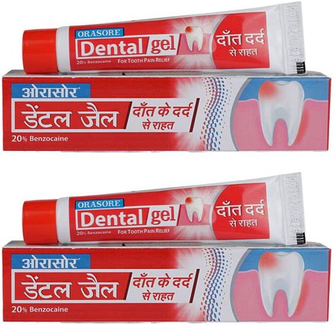 Orasore Dental Gel For Tooth Pain Relief (Pack of 2) 10gm + 10gm= 20Gm Toothpaste - Buy Baby ...